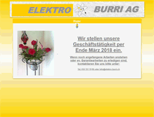 Tablet Screenshot of elektro-burri.ch